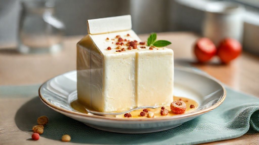 Pudim na caixinha de leite pronto, com calda de caramelo dourada e textura cremosa