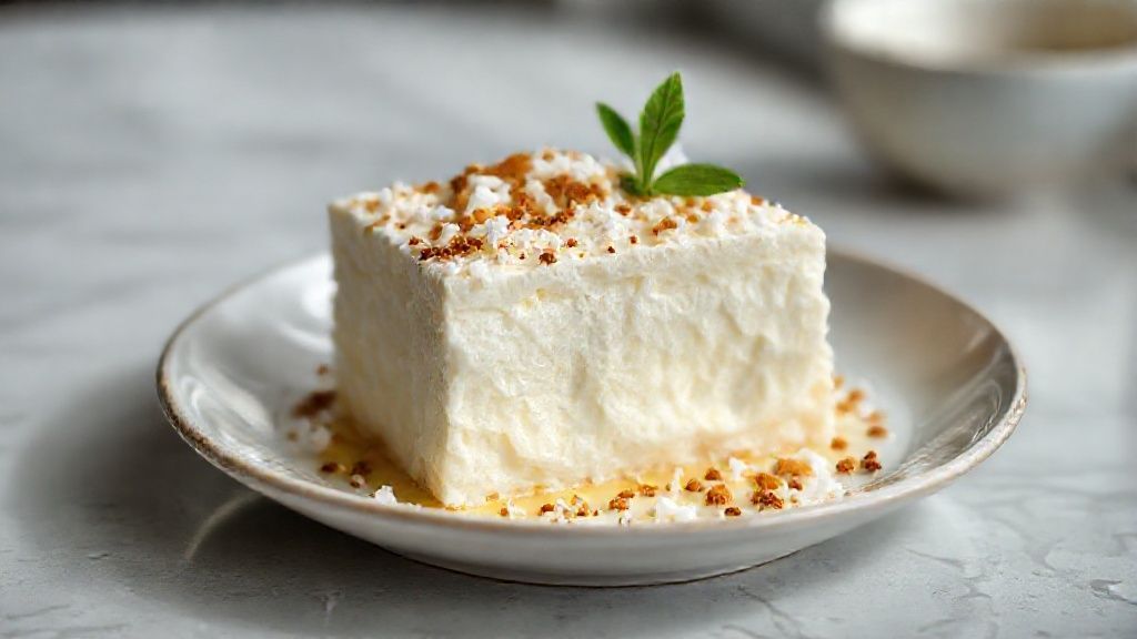 Sobremesa de 4 ingredientes cremosa com coco ralado servida fria em taças individuais