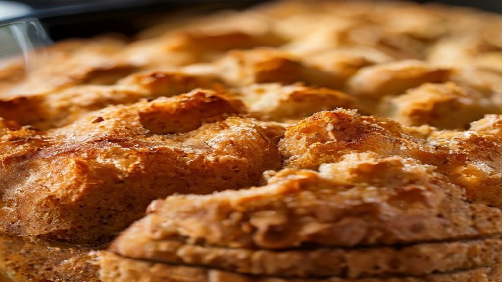 Close-up do pão assado mostrando miolo macio e casca dourada