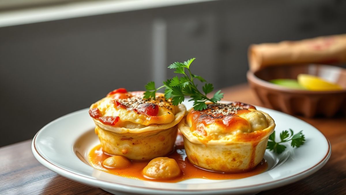 Empadinhas douradas e amanteigadas prontas, com textura quebradiça de massa de empada simples