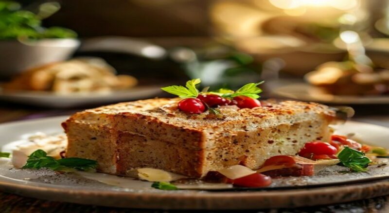 Pão fofinho e dourado, recém-saído do forno, servido sobre tábua de madeira com fatias cortadas