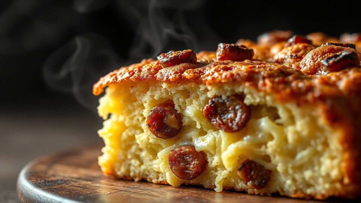 Close-up da textura do prato finalizado