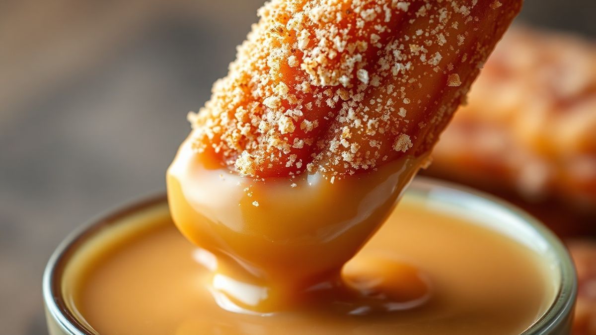 Close-up da textura crocante e do recheio