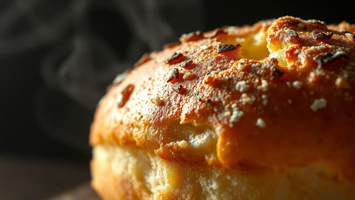 Close-up da textura do prato finalizado