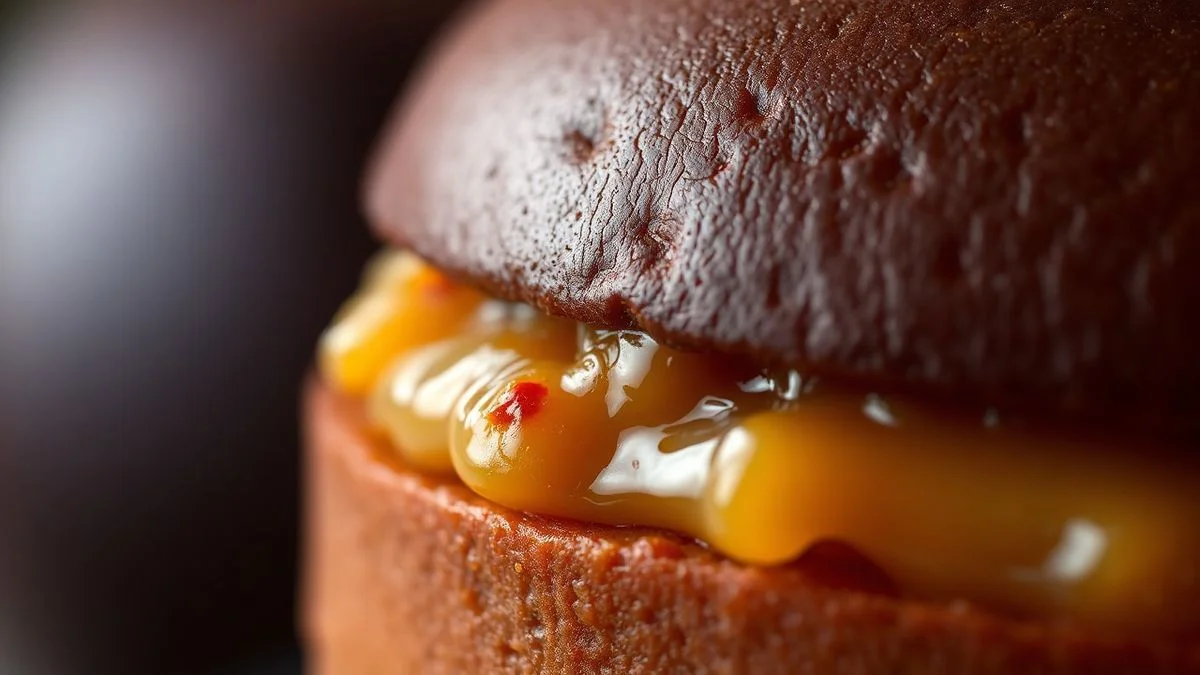 Close-up da textura do prato finalizado