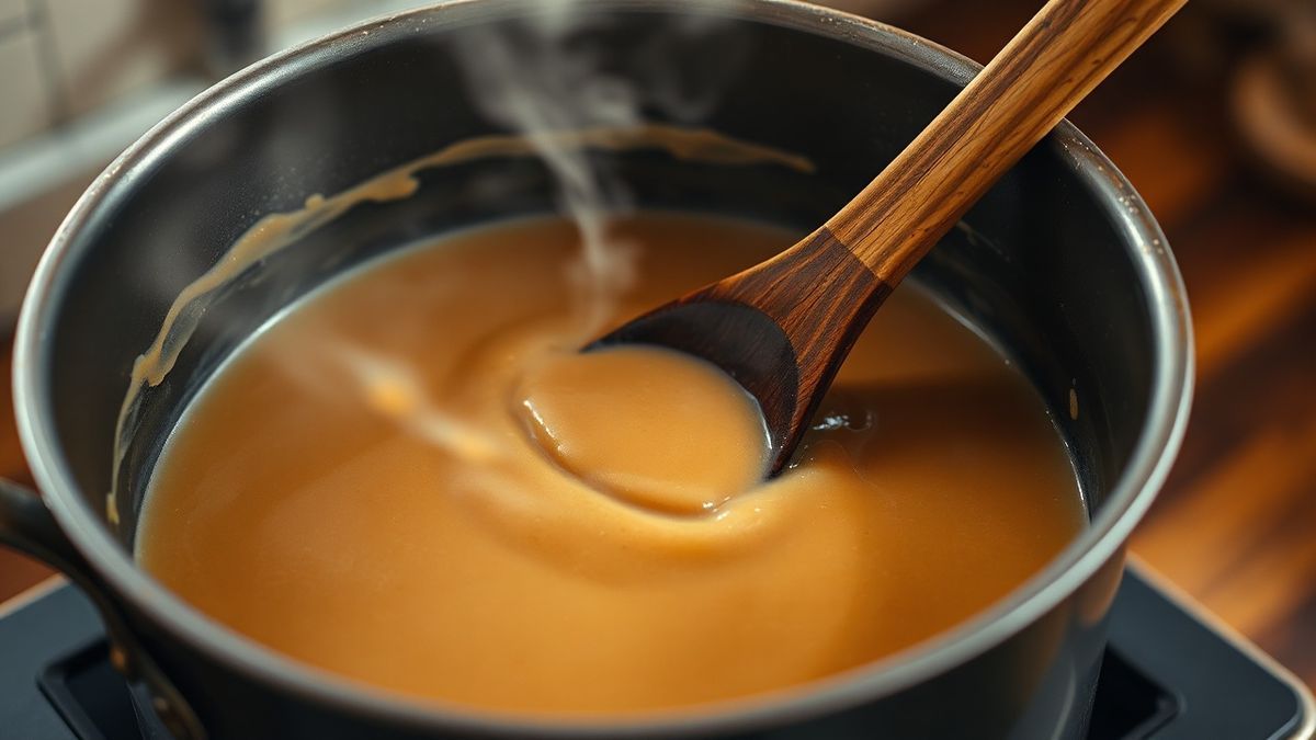 O momento em que o doce desgruda do fundo da panela de cobre