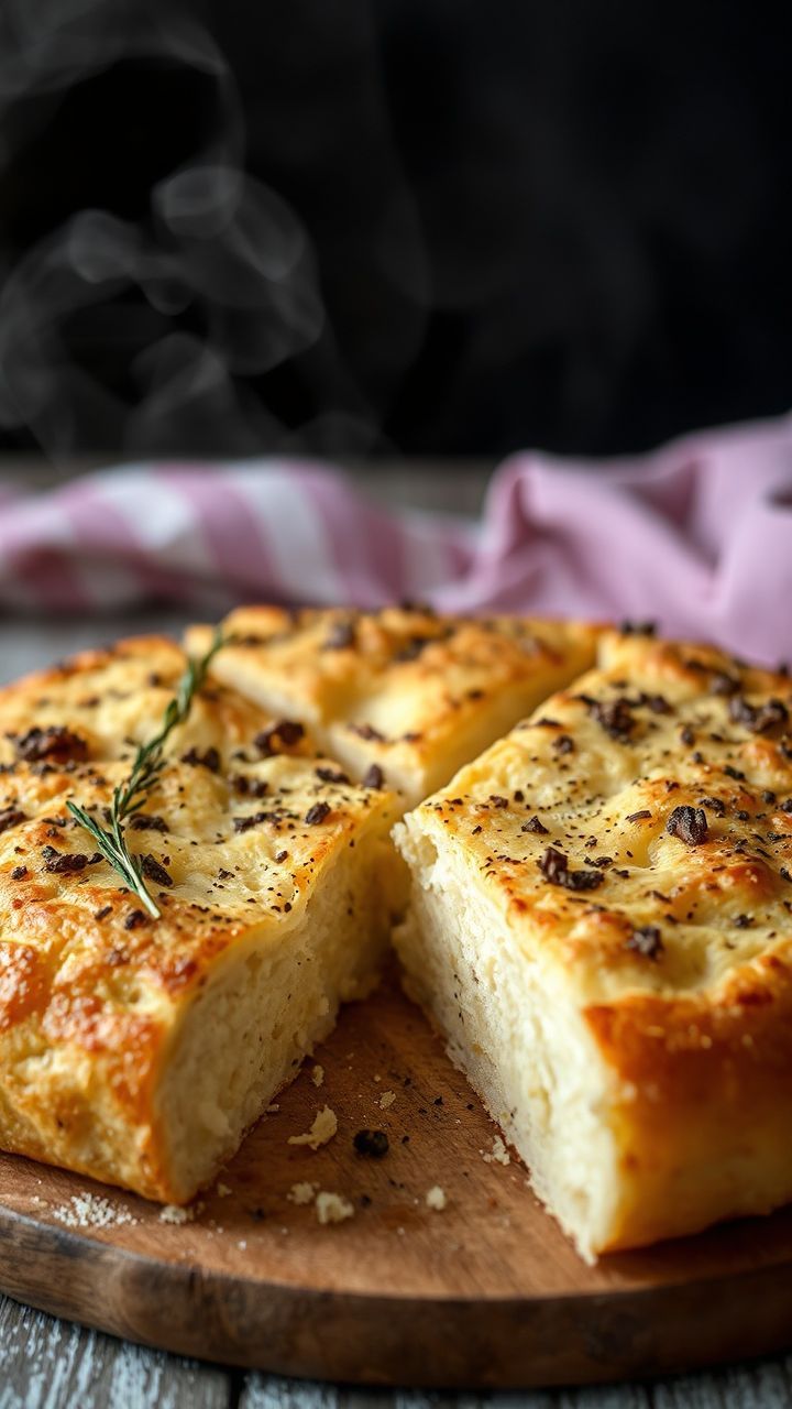 Bolo pão de queijo com calabresa dourado e apetitoso