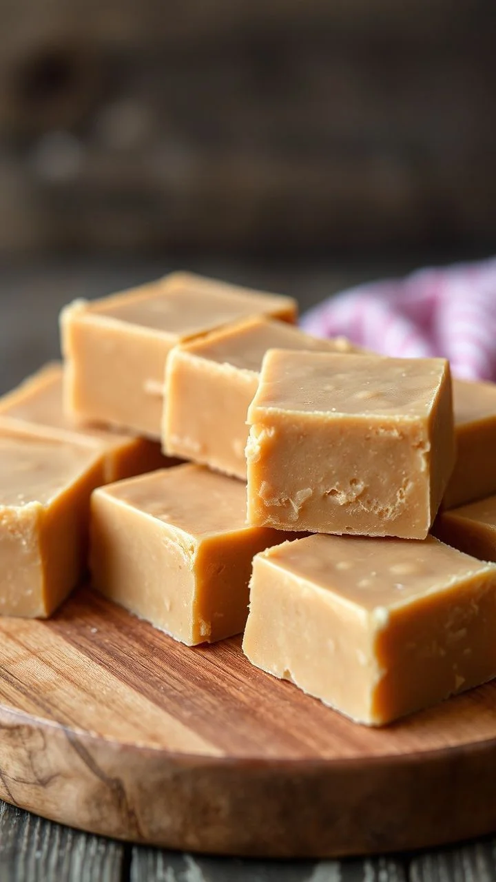 Quadradinhos de doce de leite de corte com cor de caramelo profundo