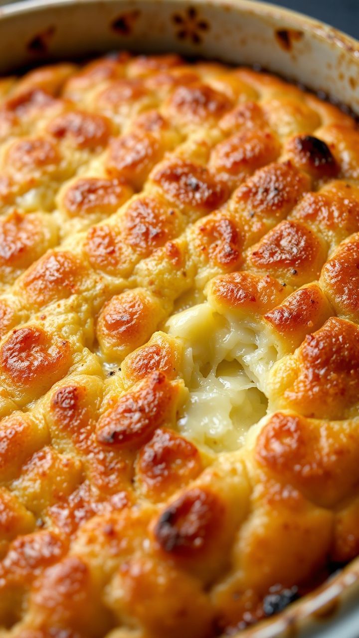 Travessa de quibe de forno com cortes decorativos e queijo derretido