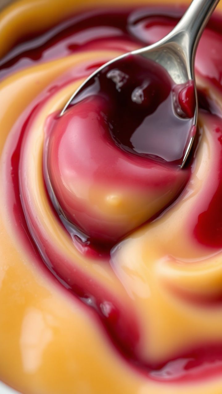 Recheio cremoso de ameixa com doce de leite em textura brilhante