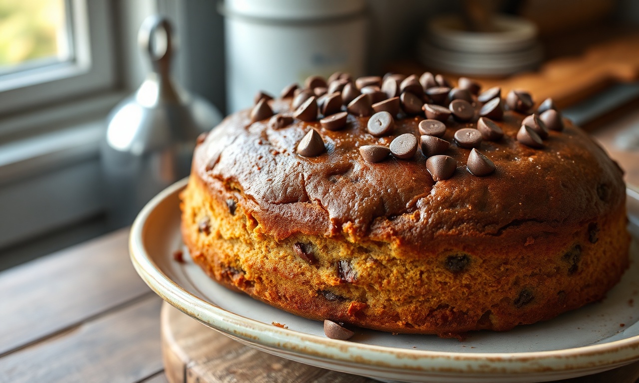 Bolo alto e dourado com gotas de chocolate derretidas no topo