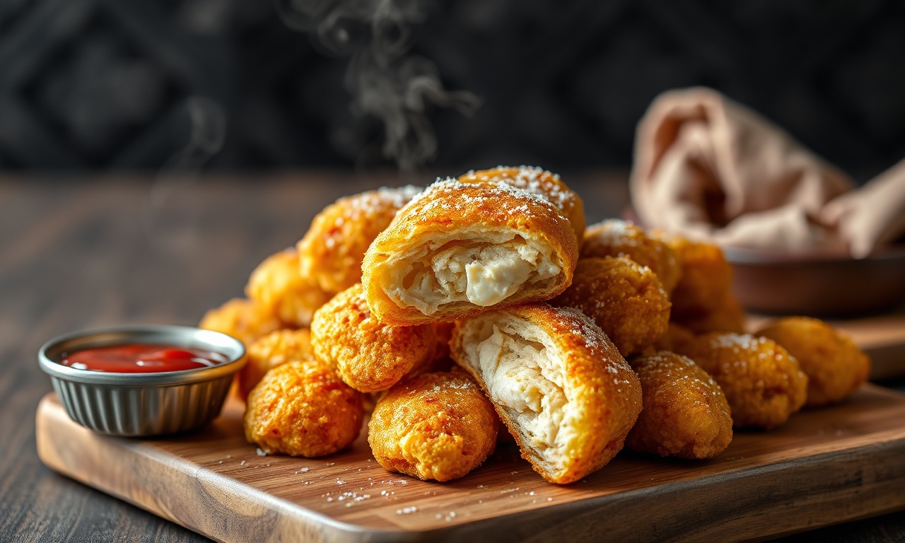 Coxinha Congelada: Como Fritar Crocante Em 7 Minutos 3 Várias coxinhinhas douradas e perfeitas, com casca estaladiça, dispostas sobre um prato.