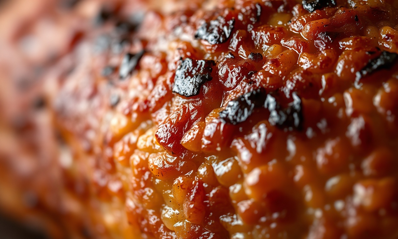 Kafta No Forno: Receita Fácil E Suculenta Passo A Passo 5 Close-up da crosta dourada e da textura suculenta da kafta assada.