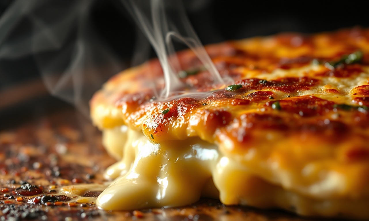 Panqueca De Carne Moída Gratinada: Cremosa E Fácil 6 Close-up da textura do prato finalizado