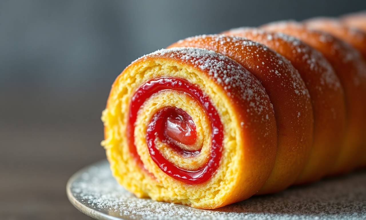 Bolo De Rolo: Receita Original, Autêntica E Fofinha 5 Close-up da textura e das camadas do bolo