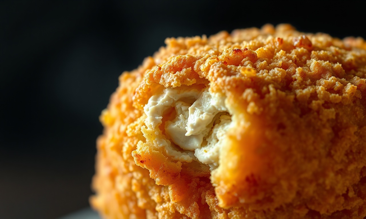 Coxinha Congelada: Como Fritar Crocante Em 7 Minutos 5 Close-up da crocância da casca.