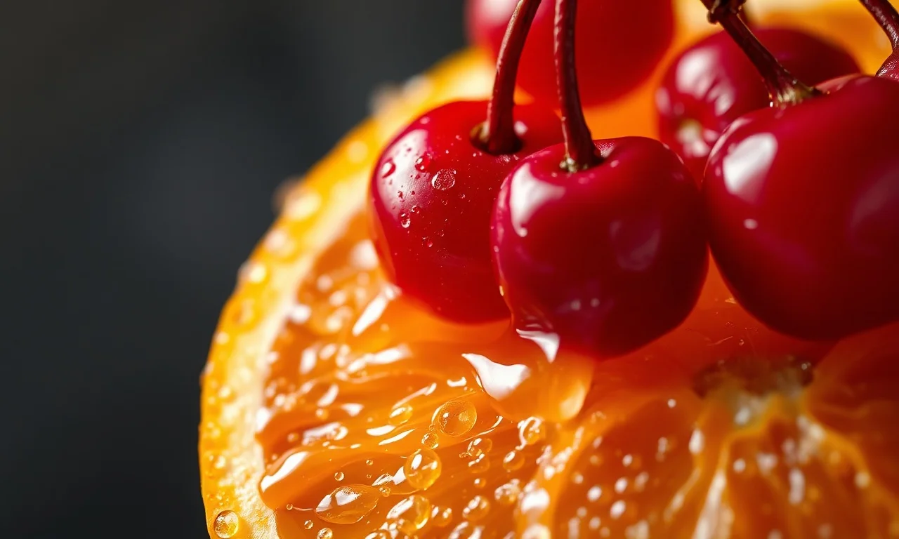 Close-up de frutas ricas em vitamina C essenciais para a pele
