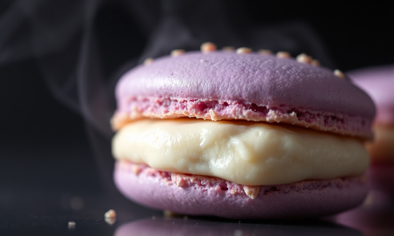 Macarons Sem Farinha De Amêndoas: Receita Perfeita E Macia 5 Close-up da textura do prato finalizado