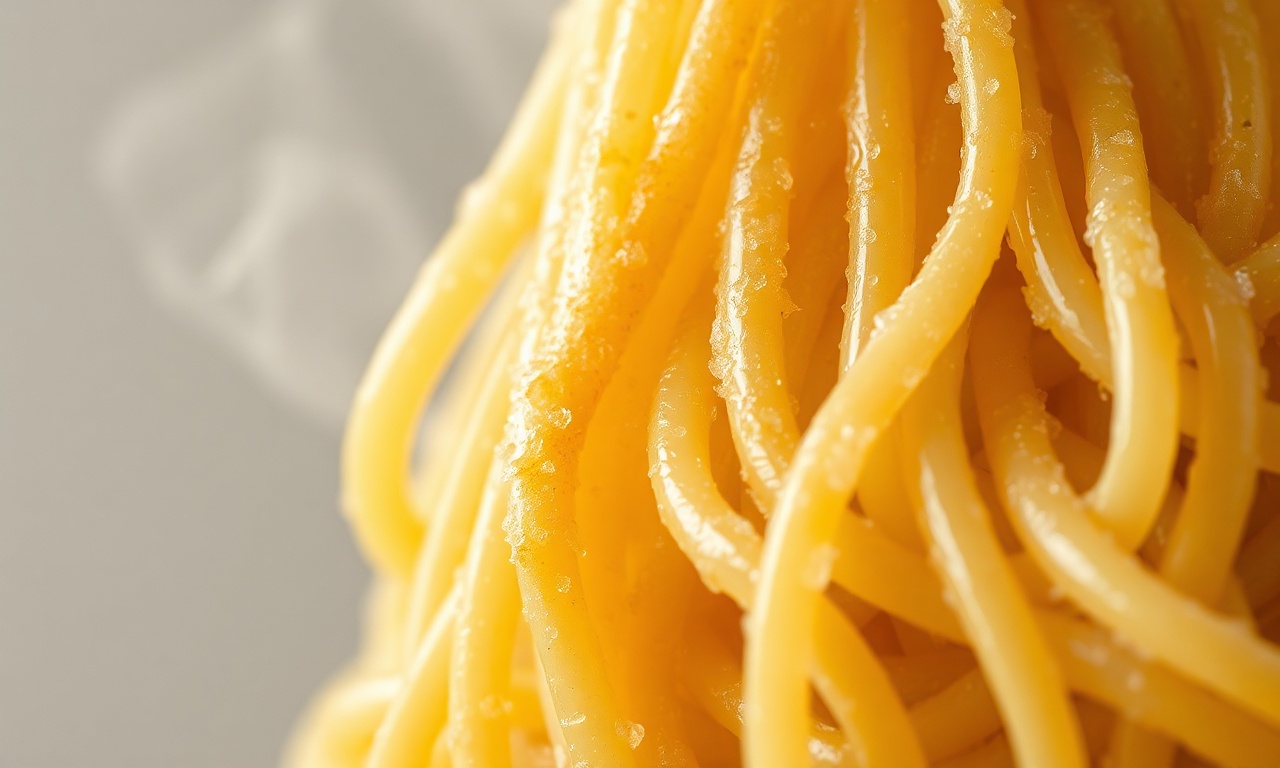 Macarrão Perfeito: Guia Prático Para Nunca Mais Errar O Ponto 5 Close-up da textura da massa cozida sem molho, mostrando o brilho natural