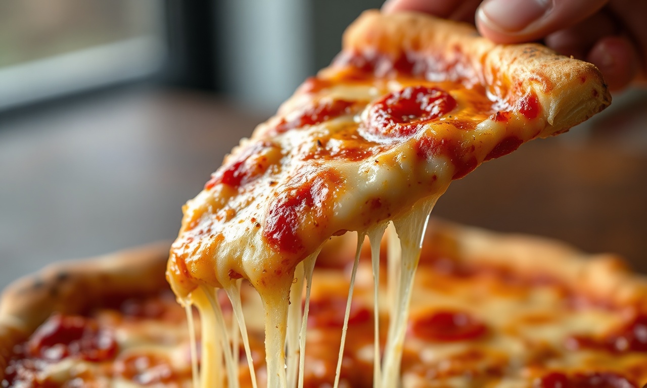 Close-up da lateral da pizza mostrando a textura aerada e crocante