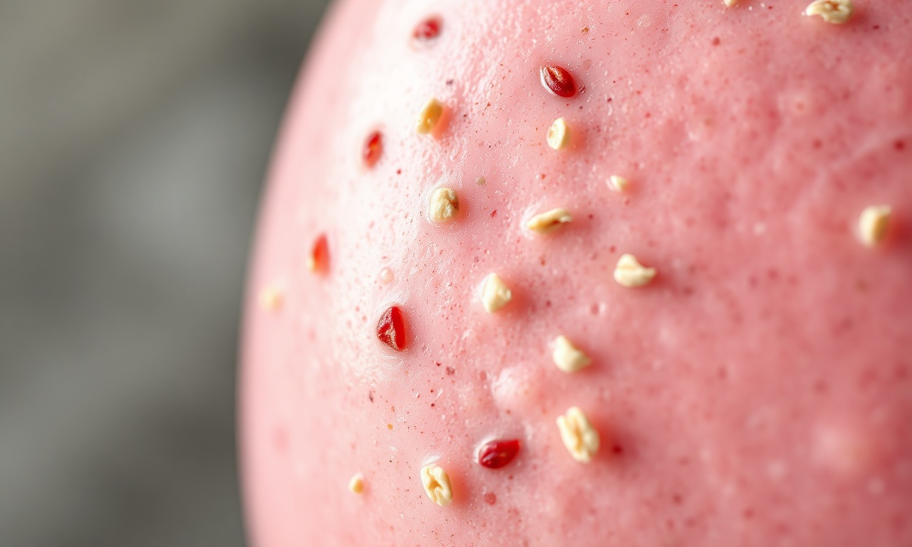 Close-up da textura aveludada do smoothie