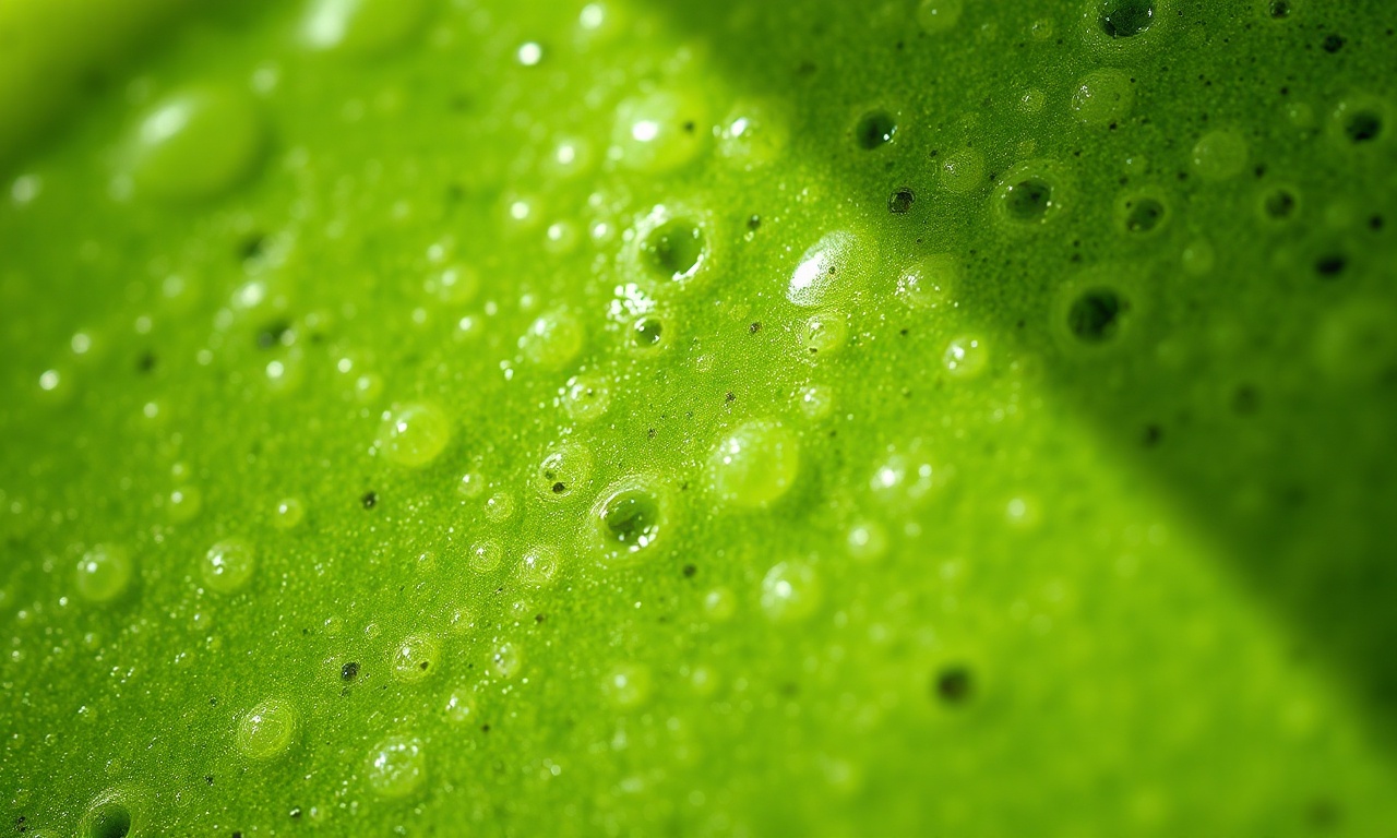Close-up da textura aveludada do smoothie