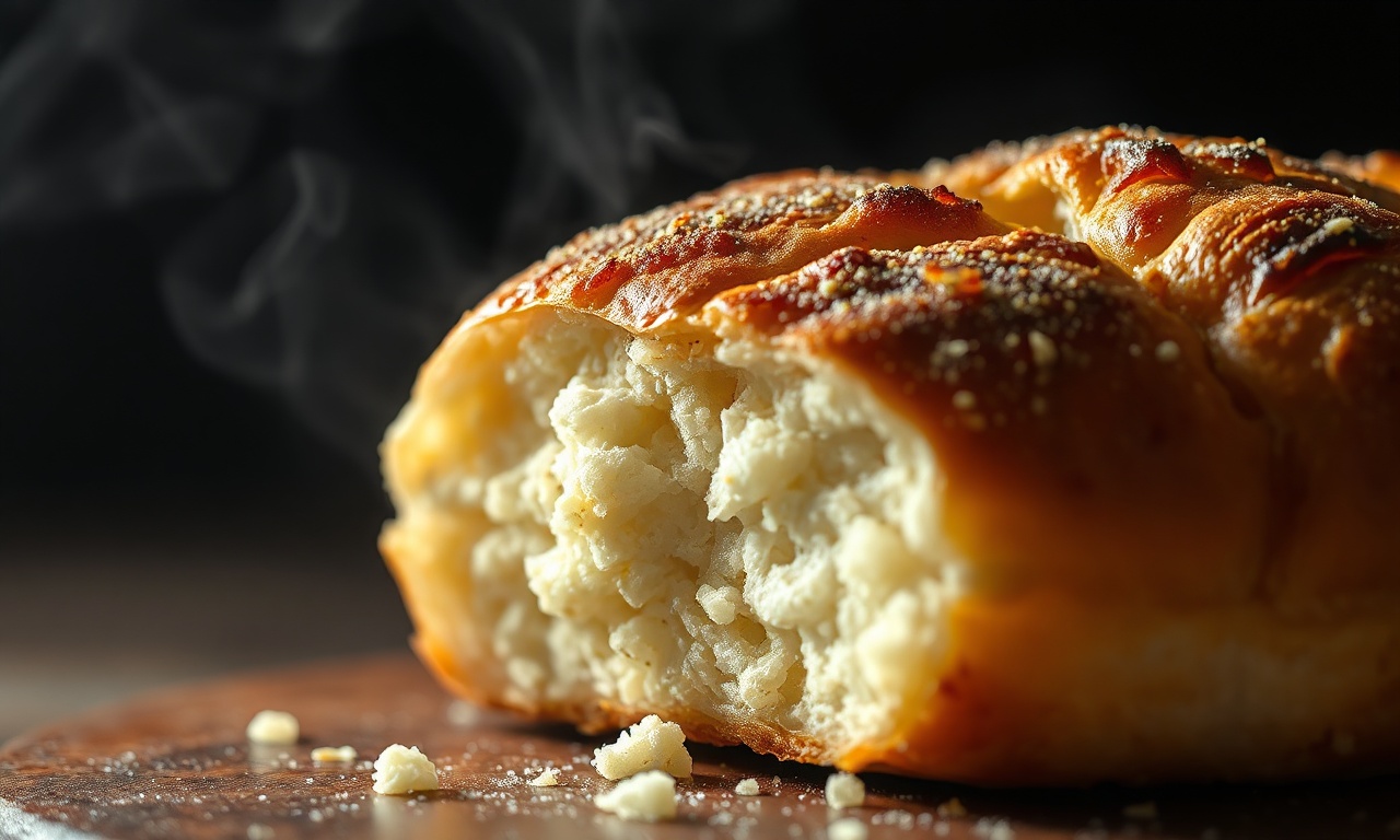 Pão De Queijo Fit De Tapioca: Fofinho Com 5 Ingredientes 6 Close-up da textura macia e fofinha do interior do pão de queijo.