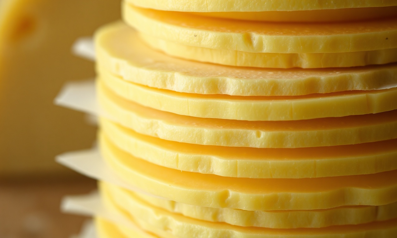 Como Conservar Queijo Meia Cura Na Geladeira E Freezer 6 Fatias de queijo meia cura separadas por pedaços de papel manteiga.