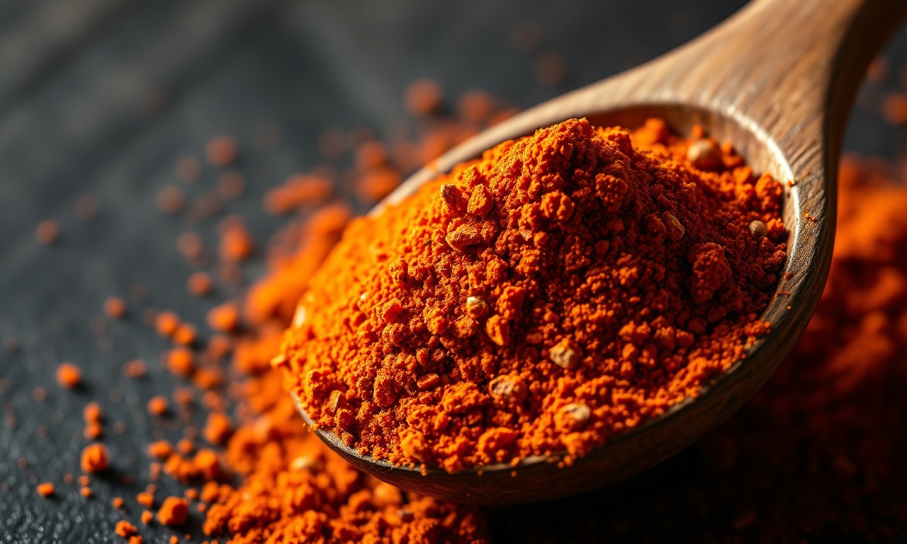 Tempero Baiano Caseiro: Pronto Em 15 Min Com 8 Ingredientes 6 Close-up da textura do tempero baiano moído, mostrando a cor alaranjada intensa e homogênea.