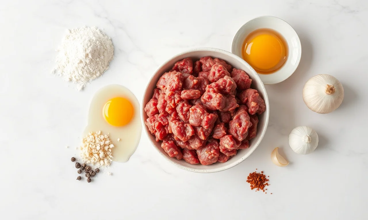 Vista de cima dos ingredientes organizados