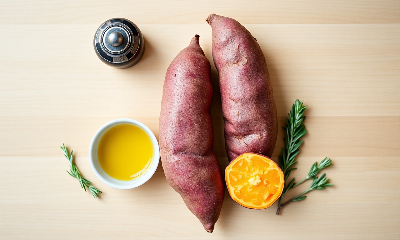 Vista de cima dos ingredientes organizados