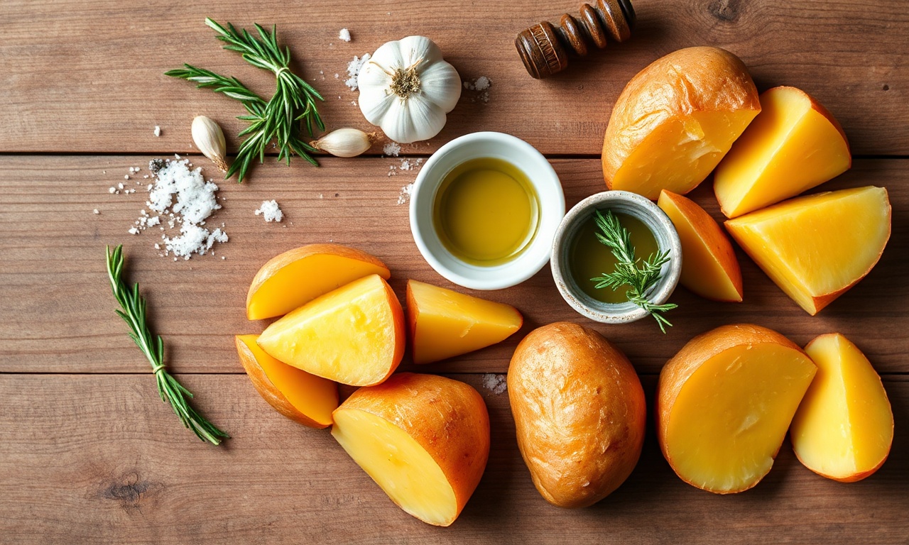 Vista de cima dos ingredientes organizados