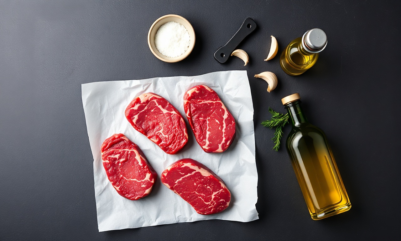 Vista de cima dos ingredientes básicos para a receita.