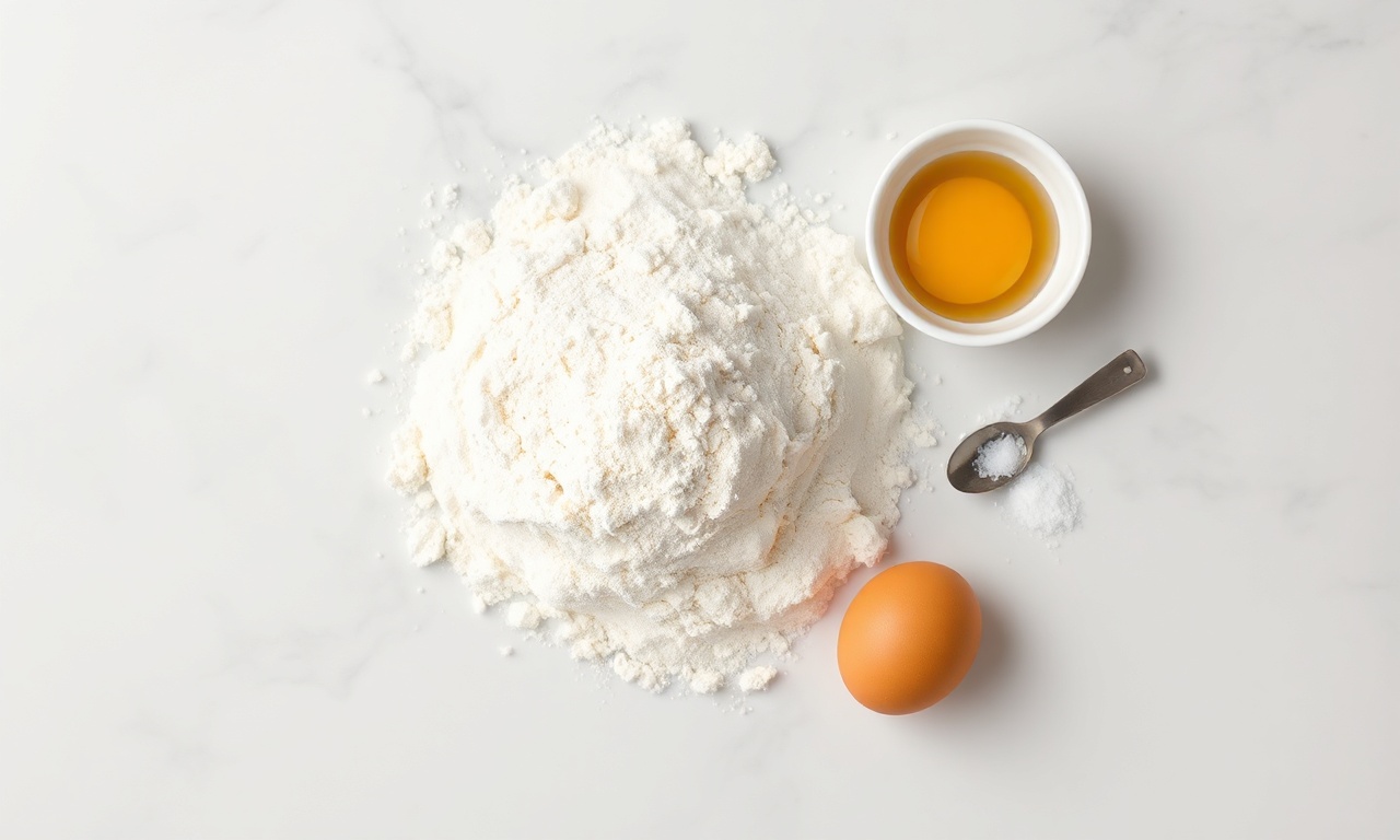 Biscoitinho Caipira Crocante Com Banha: Receita Fácil Em 40 Min 4 Vista de cima dos ingredientes simples e essenciais.