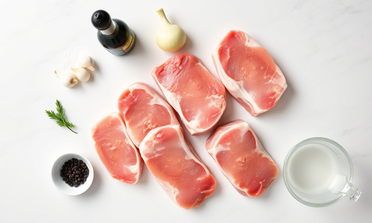 Vista de cima dos ingredientes frescos organizados sobre superfície de mármore.