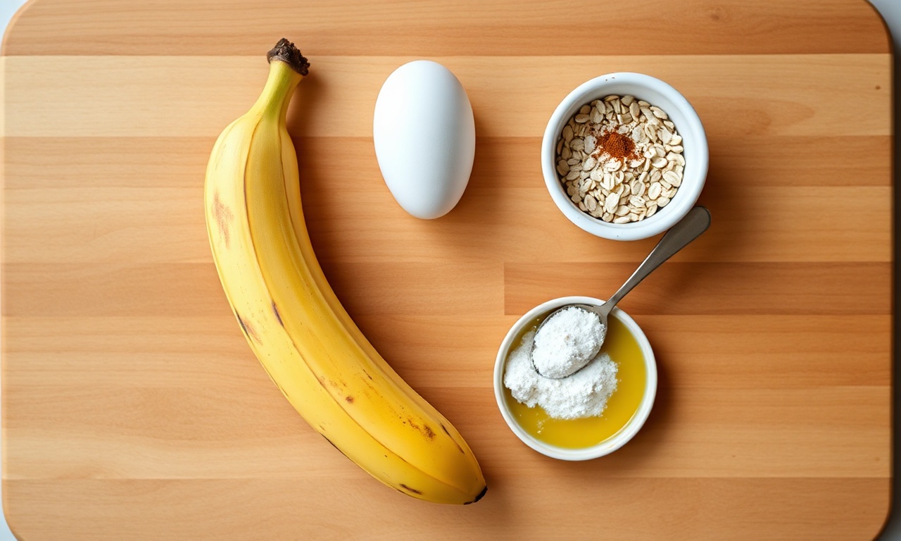 Vista de cima dos 5 ingredientes simples e saudáveis.