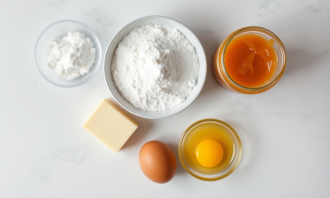 Bolo De Rolo: Receita Original, Autêntica E Fofinha 4 Vista de cima dos ingredientes organizados