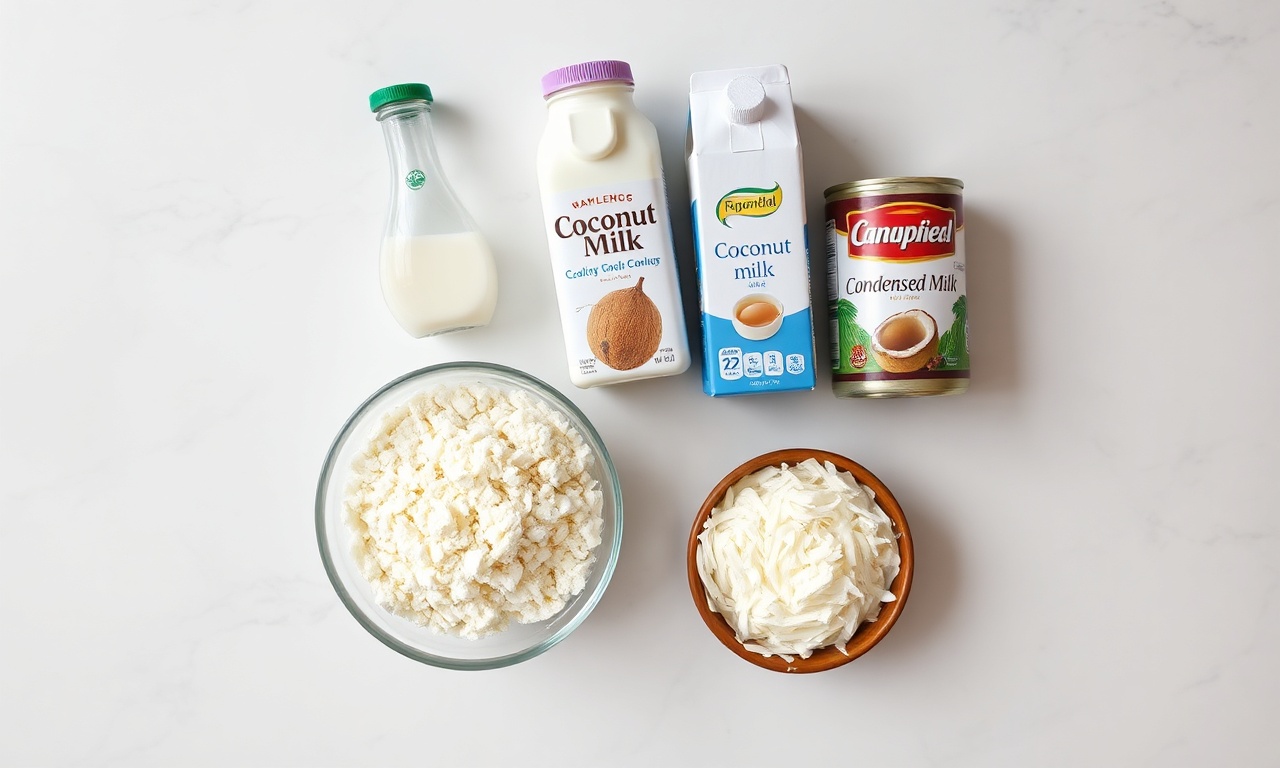 Vista de cima dos ingredientes organizados
