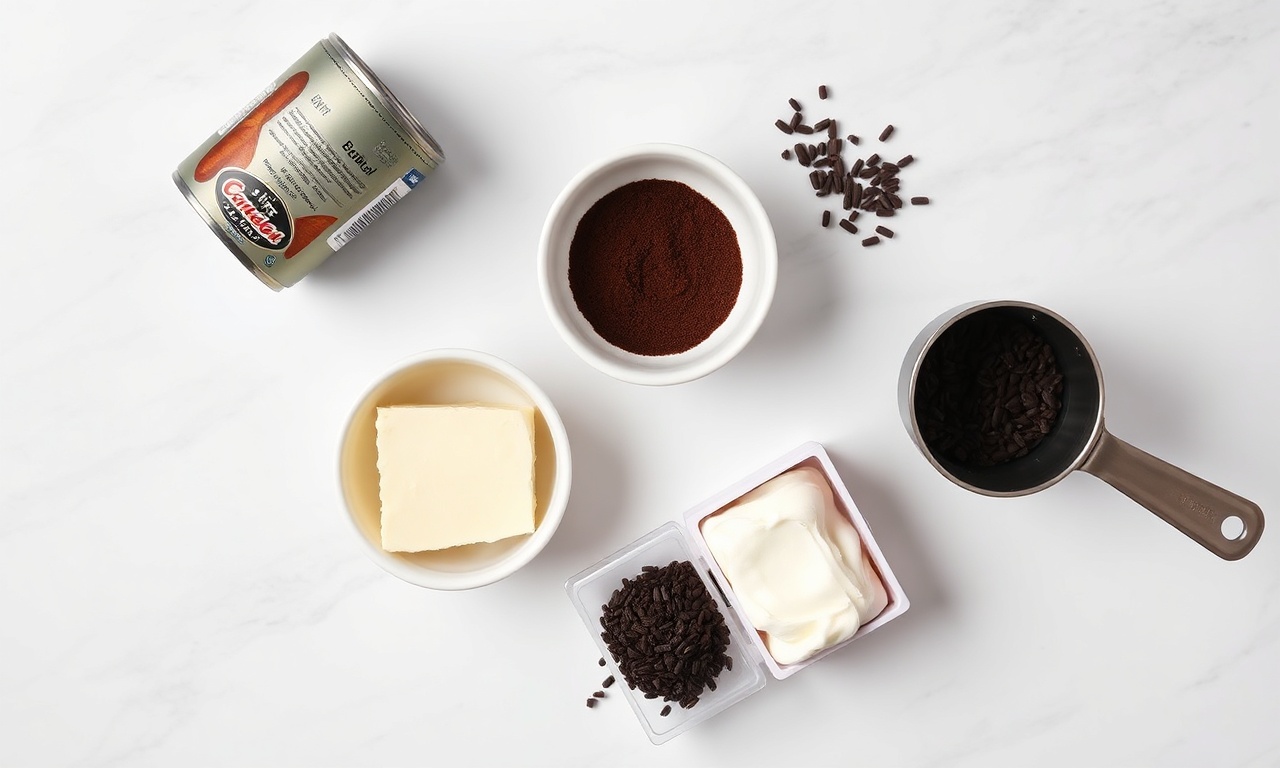Ingredientes crus organizados sobre uma superfície de mármore.