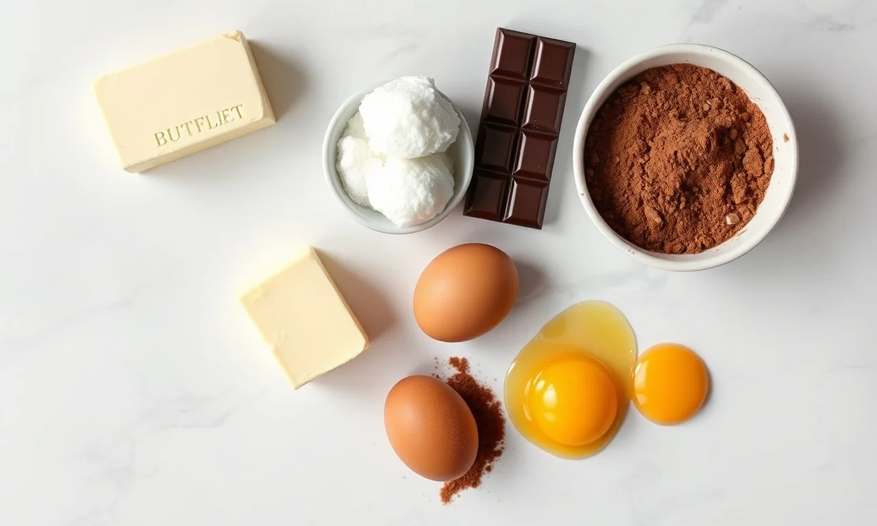 Vista de cima dos ingredientes organizados