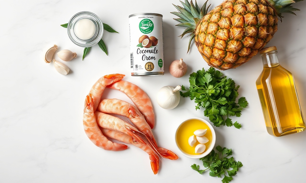 Vista de cima dos ingredientes frescos organizados
