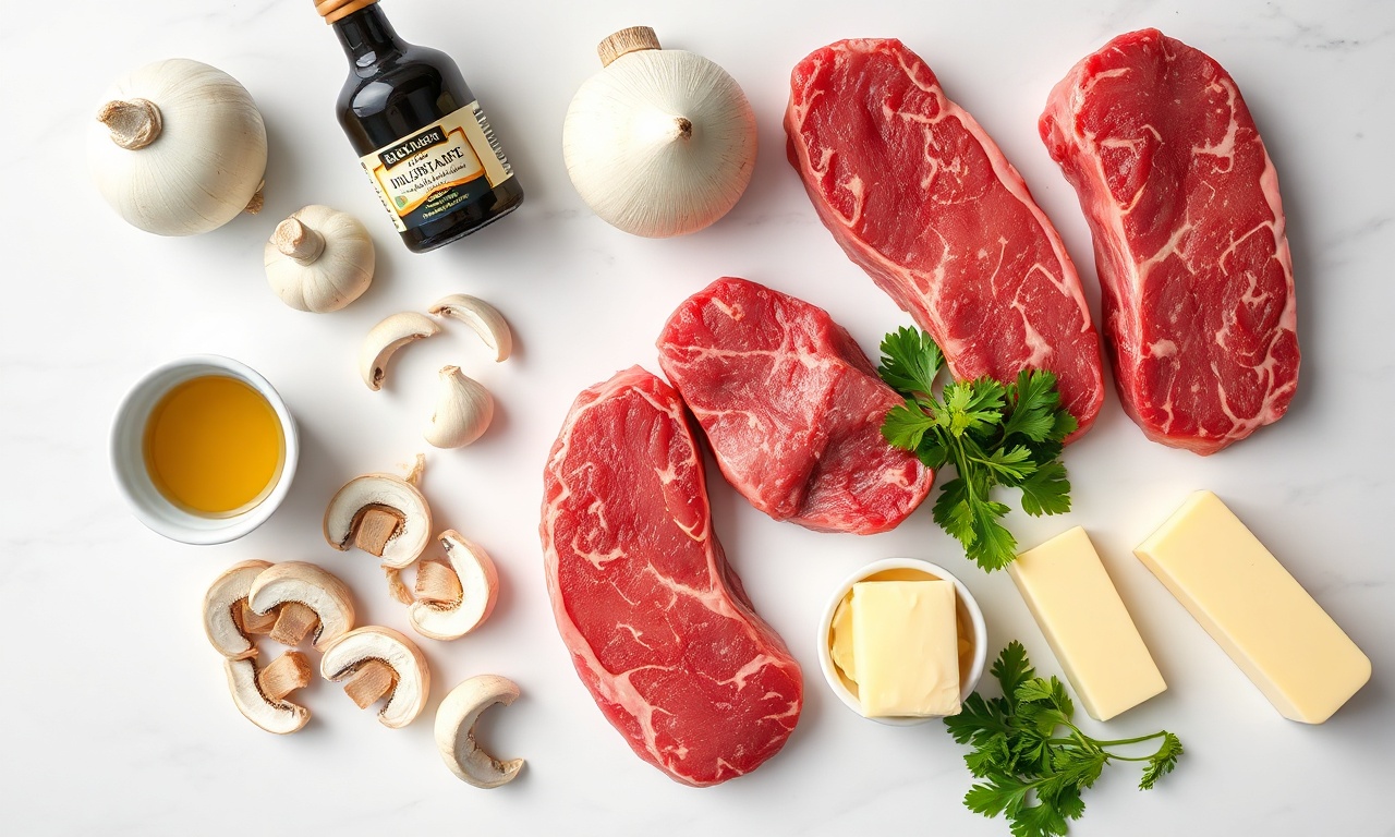 Vista de cima dos ingredientes frescos e organizados