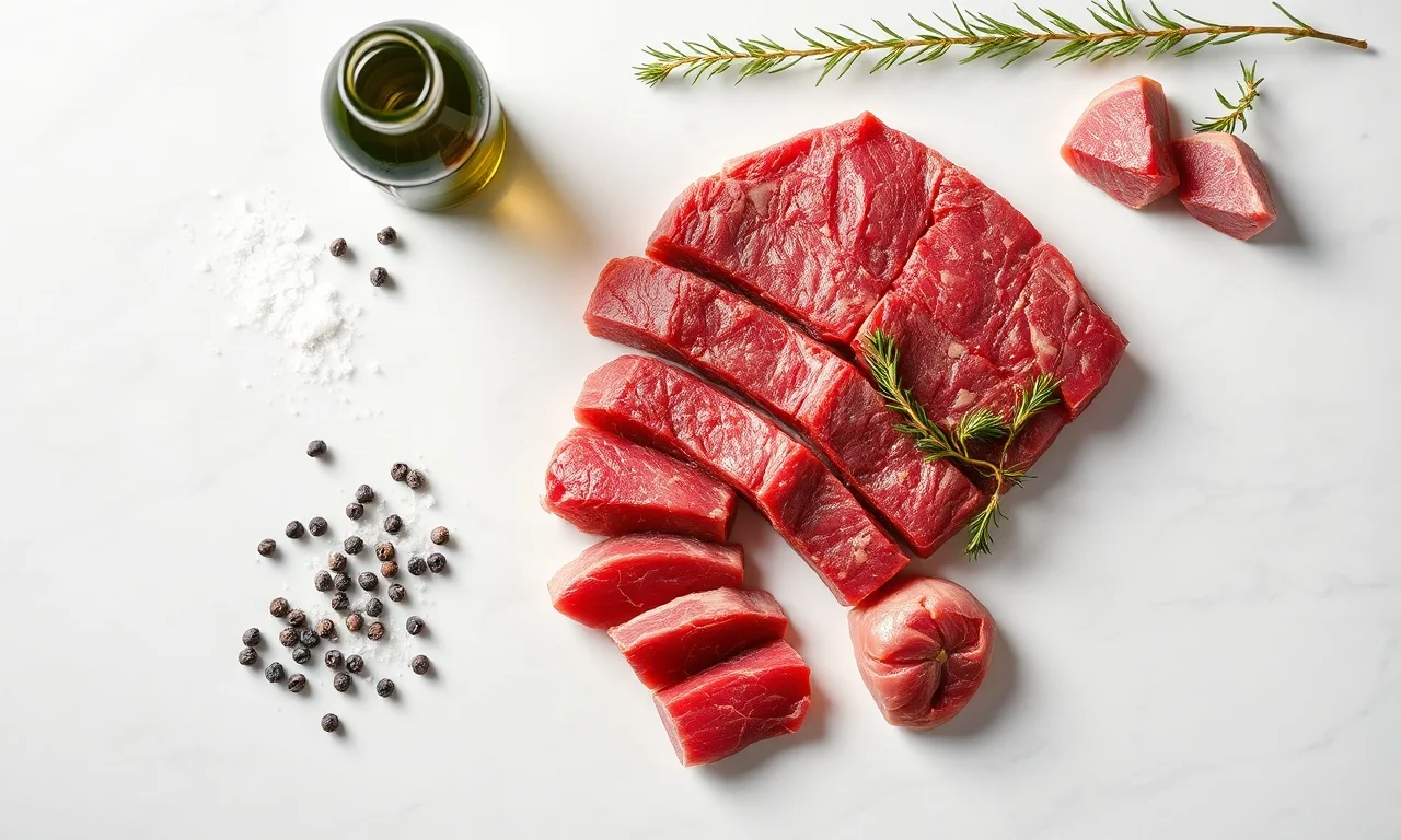 Vista de cima dos ingredientes organizados