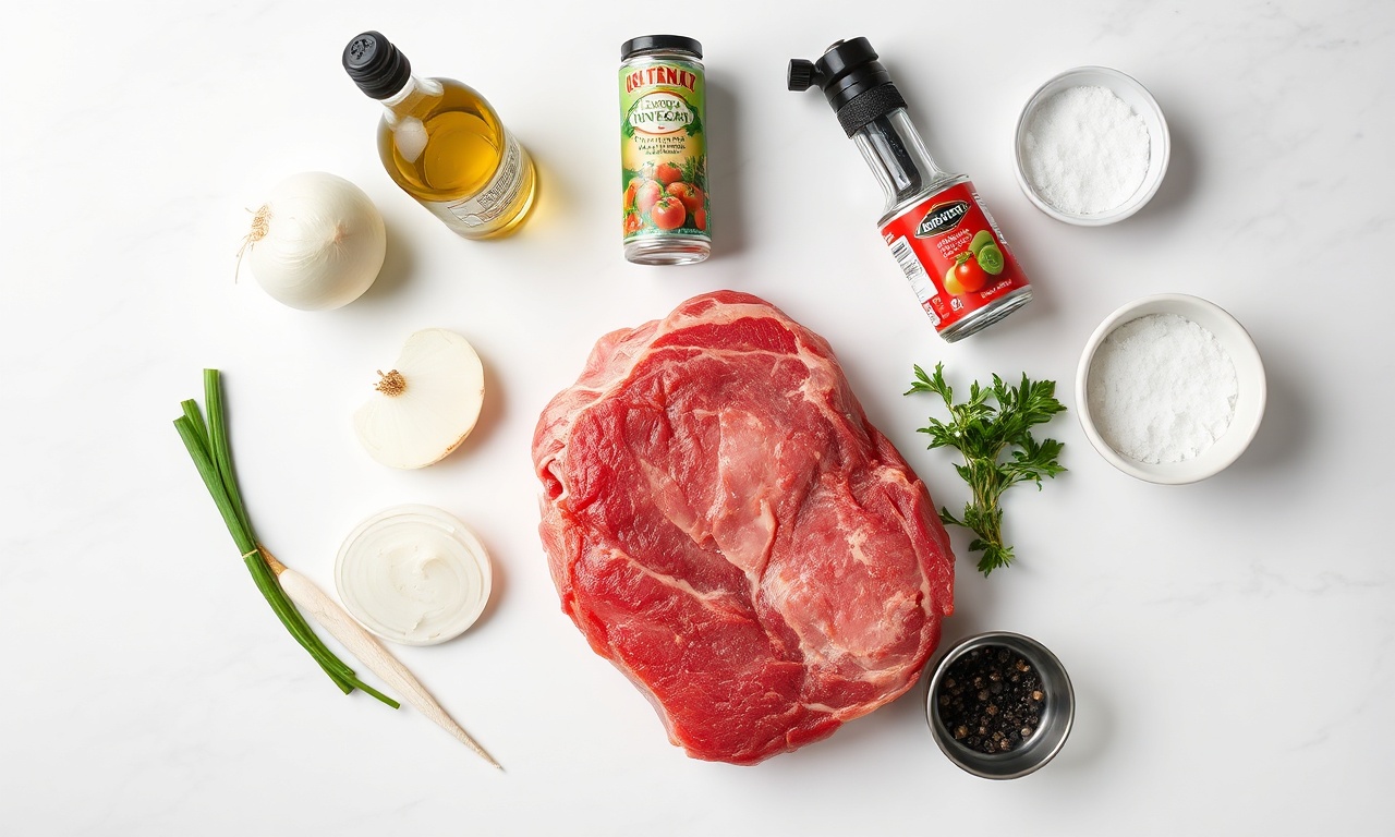 Vista de cima dos ingredientes organizados