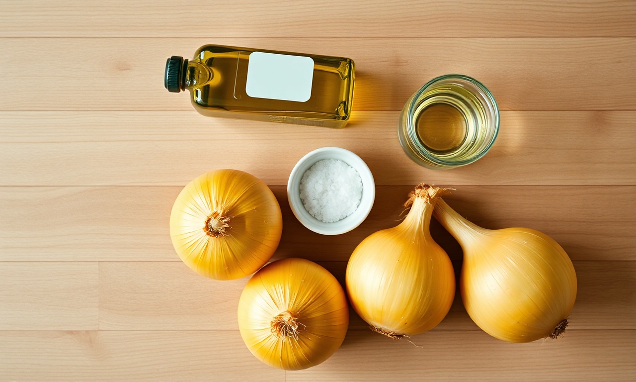 Vista de cima dos ingredientes simples e essenciais para a receita.