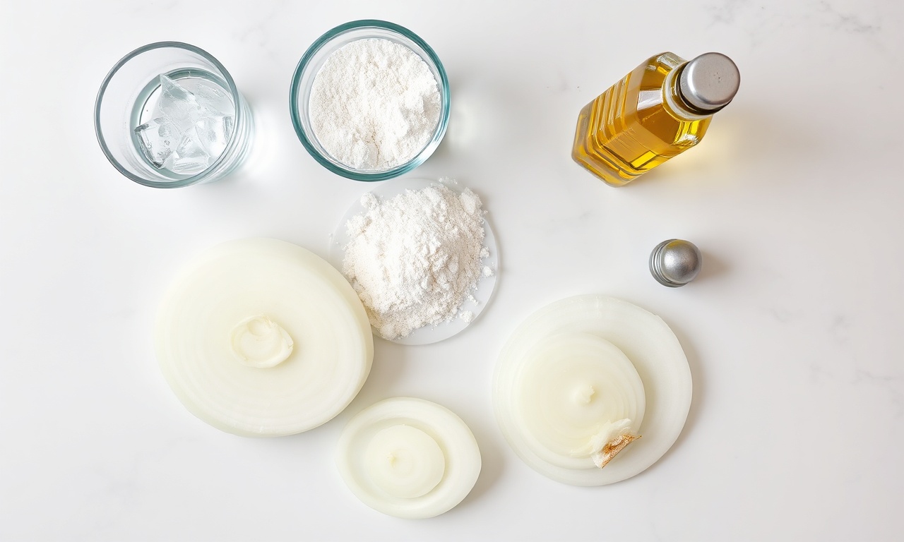 Vista de cima dos ingredientes organizados