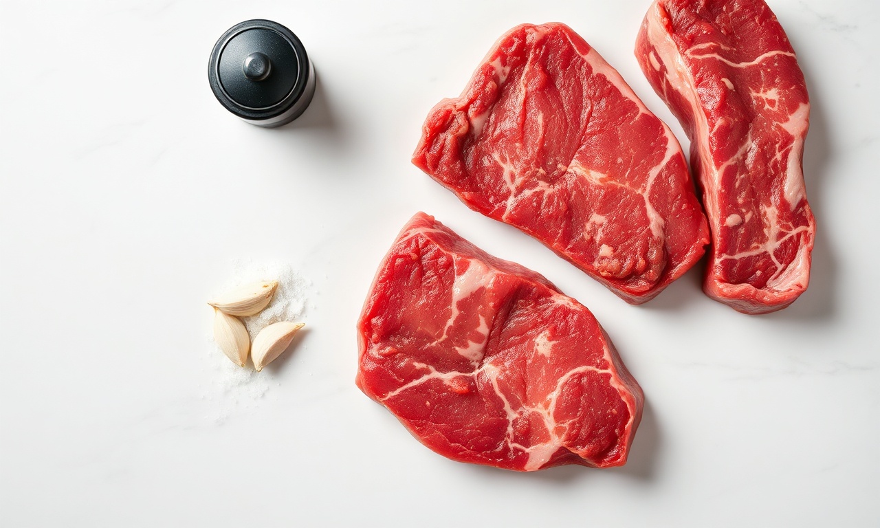 Vista de cima dos quatro ingredientes essenciais para a receita.