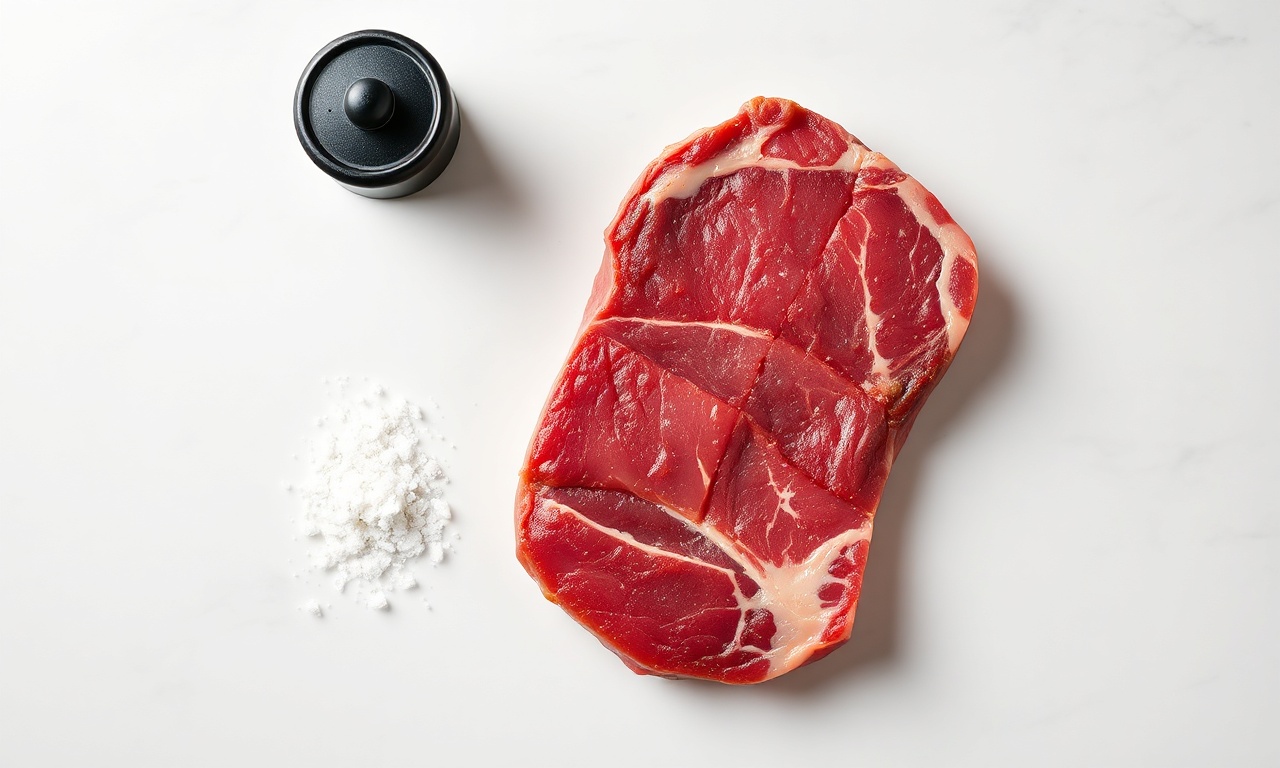Vista de cima dos ingredientes simples e essenciais.