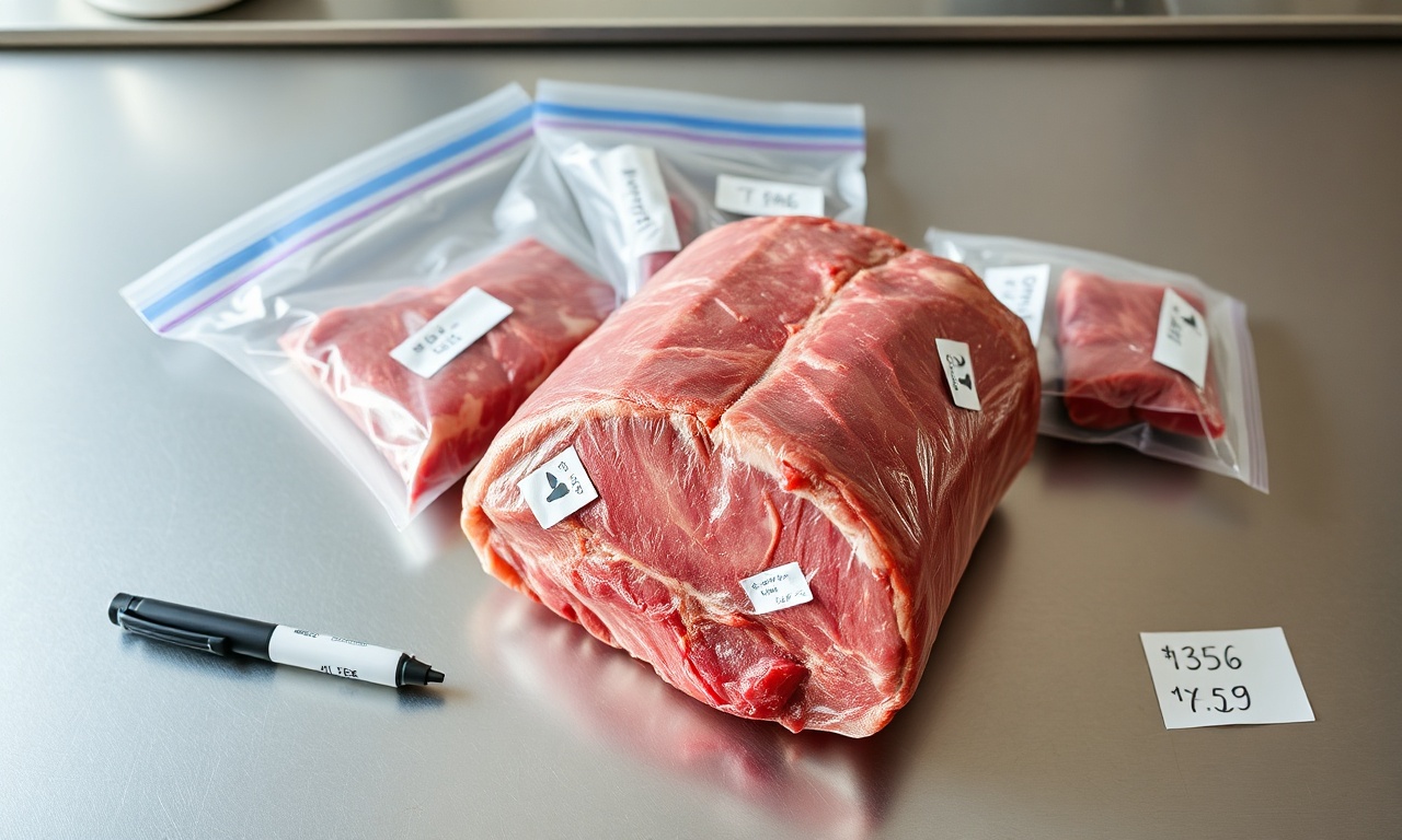 Carne Congelada Por 2 Anos: Riscos E Como Avaliar A Qualidade 4 Vista de cima dos itens necessários para embalar carne corretamente