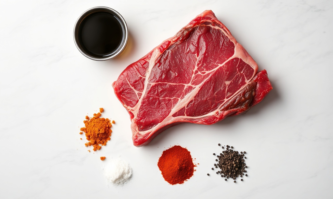 Vista de cima dos ingredientes organizados